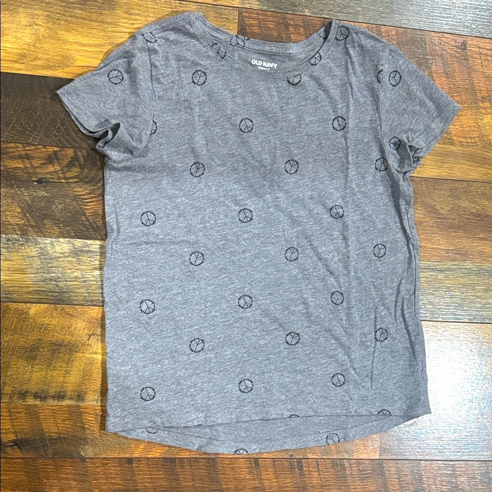 Old Navy Charcoal Peace Sign Kids Tee